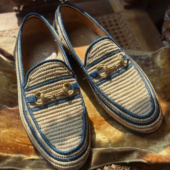 Rare Gucci Men's raffia summer loafers - Picture 2 of 6